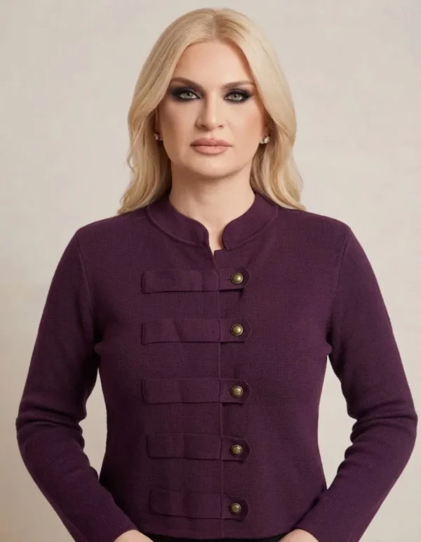 Élan Cardigan Πλεκτή Ζακέτα με Ιδιαίτερο Κλείσιμο