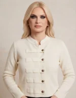 Élan Cardigan Πλεκτή Ζακέτα με Ιδιαίτερο Κλείσιμο