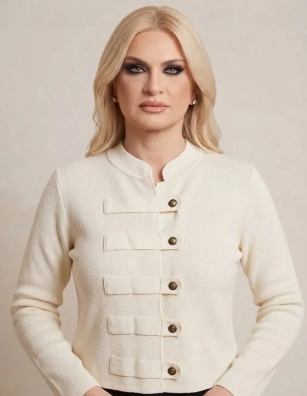 Élan Cardigan Πλεκτή Ζακέτα με Ιδιαίτερο Κλείσιμο