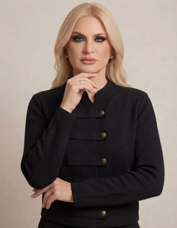 Élan Cardigan Πλεκτή Ζακέτα με Ιδιαίτερο Κλείσιμο