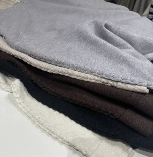 Μπλούζα Oversized με Όρθιο Γιακά & Πλεκτές Λεπτομέρειες