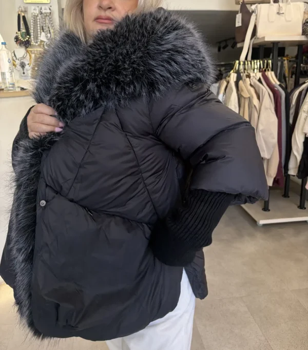 Γυναικείο Puffer Μπουφάν με Εντυπωσιακή Γούνινη Επένδυση