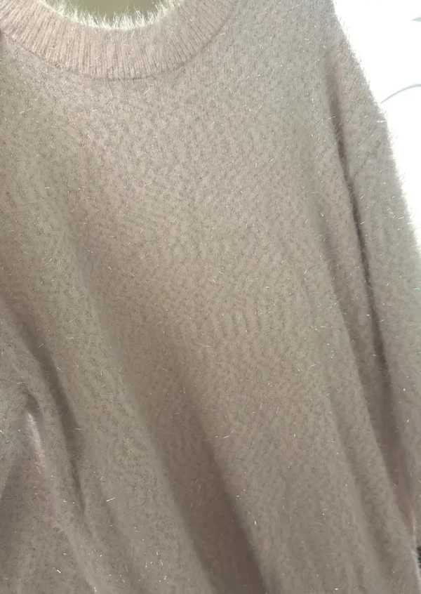 Γυναικείο Fluffy Πουλόβερ Pink Grey