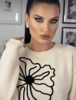 Γυναικεία Πλεκτή Μπλούζα Flower