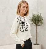Γυναικεία Πλεκτή Μπλούζα Flower